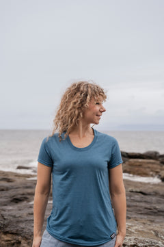 Women's Eco Tee - Blank Apparel - Heather Teal-1