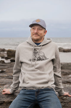 RACCOON - Unisex Eco Hoodie - Heather Grey-1