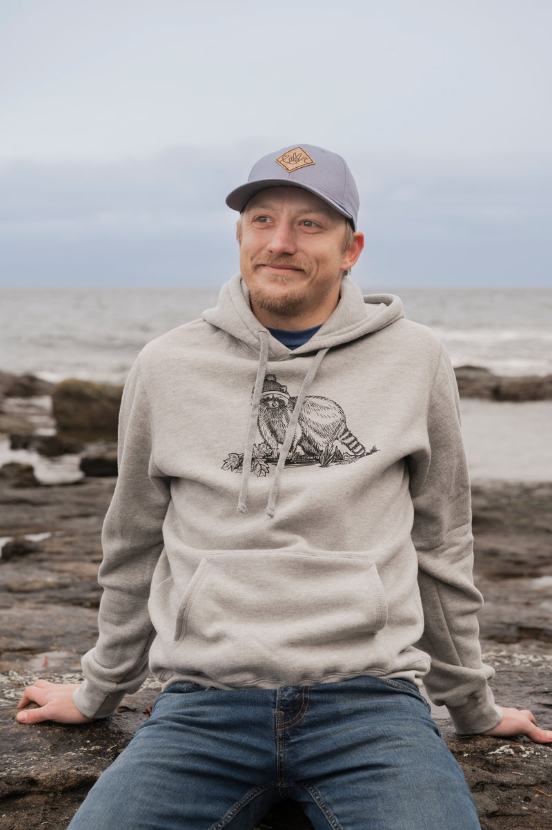 RACCOON - Unisex Eco Hoodie - Heather Grey-1
