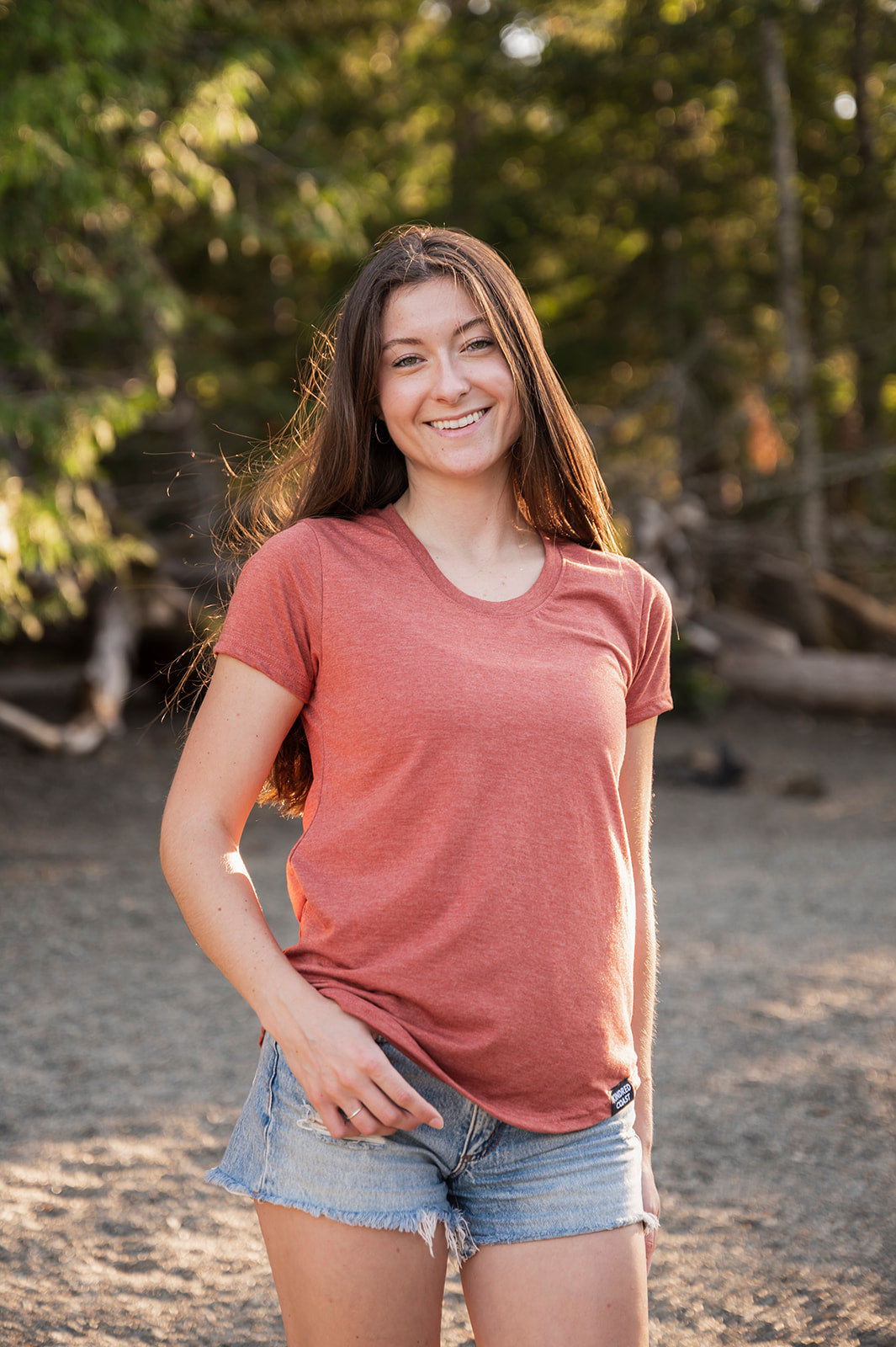 Women's Eco Tee - Blank Apparel - Heather Rust-1