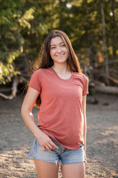 Women's Eco Tee - Blank Apparel - Heather Rust-1