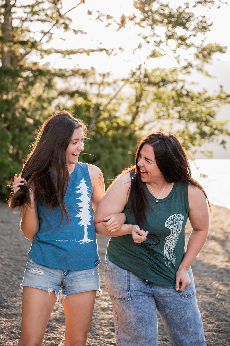 JELLYFISH - Women's Relaxed Tank - Heather Green-4