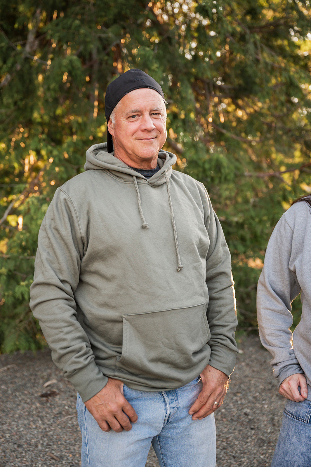 Unisex Organic Cotton Hoodie - Blank Apparel - Sage Grey-1