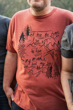 INTO THE FOREST - Unisex Eco Tee - Rust-1