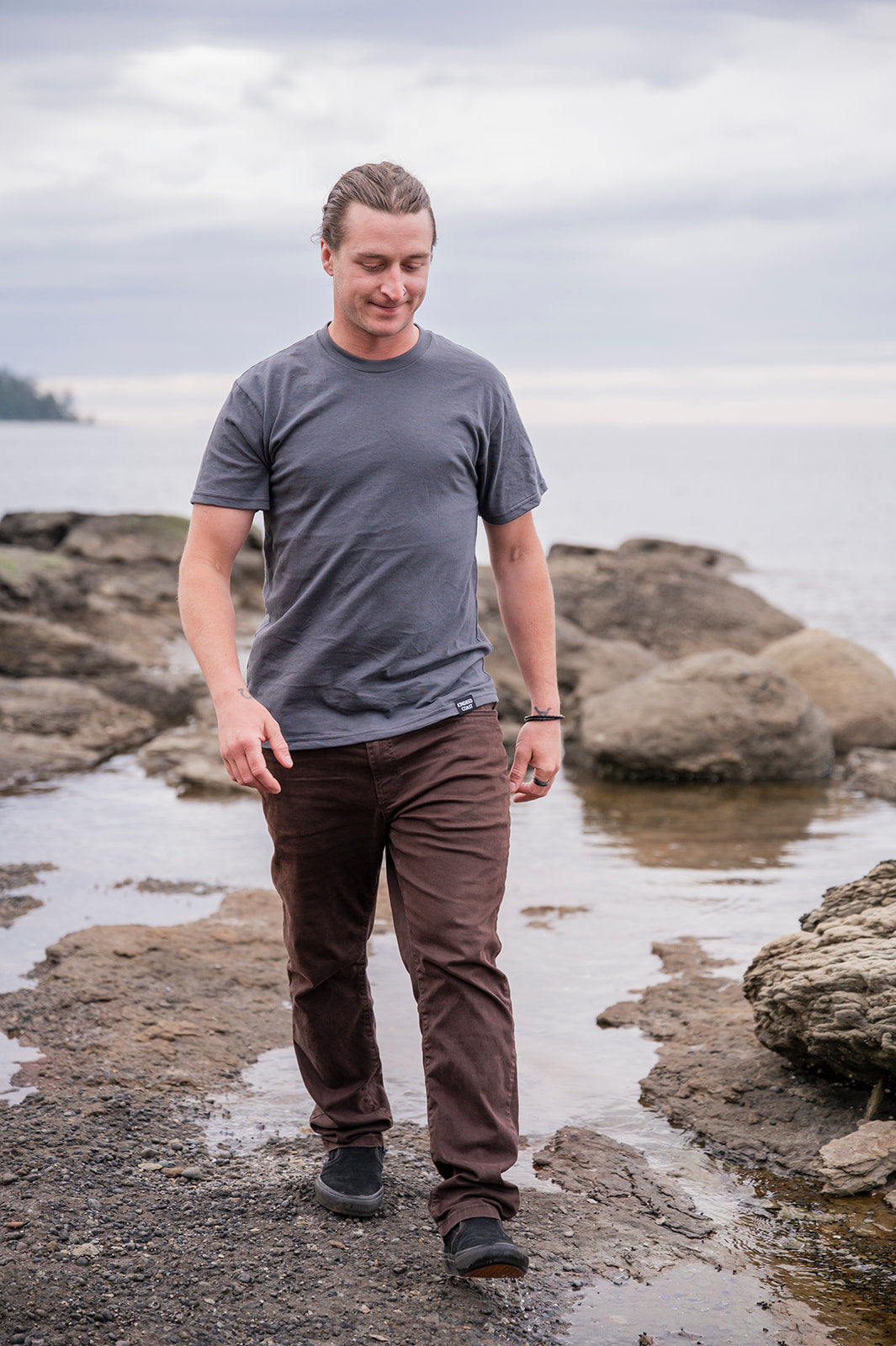 Storm Grey Unisex Organic Cotton Tee-2
