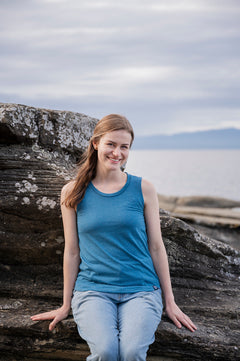 Women's Relaxed Tank - Blank Apparel - Teal-1