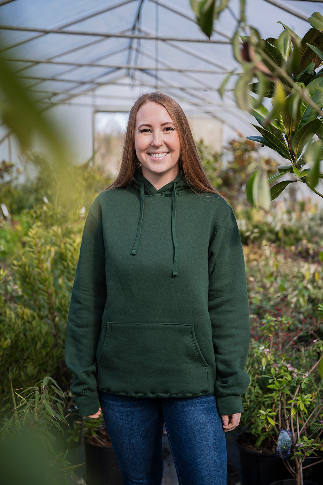 Unisex Eco Hoodie - Blank Apparel- Forest Green-2