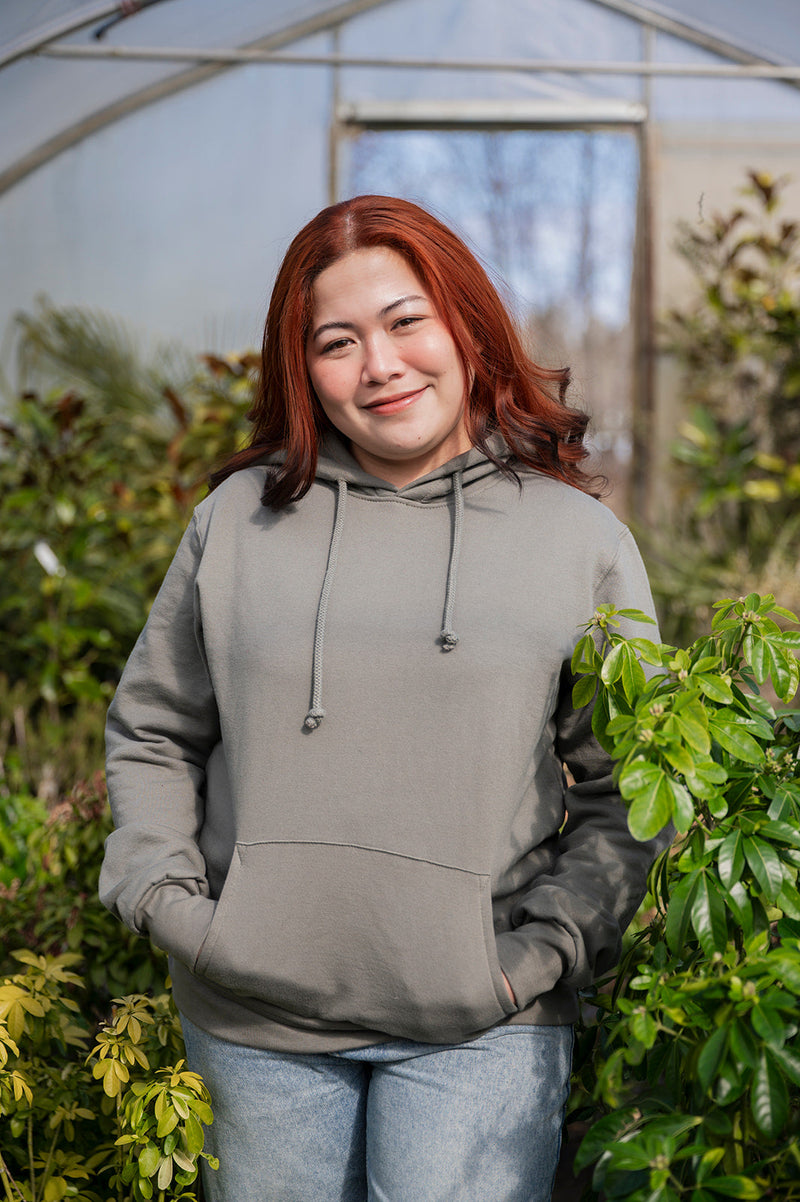 Unisex Organic Cotton Hoodie - Blank Apparel - Sage Grey-2