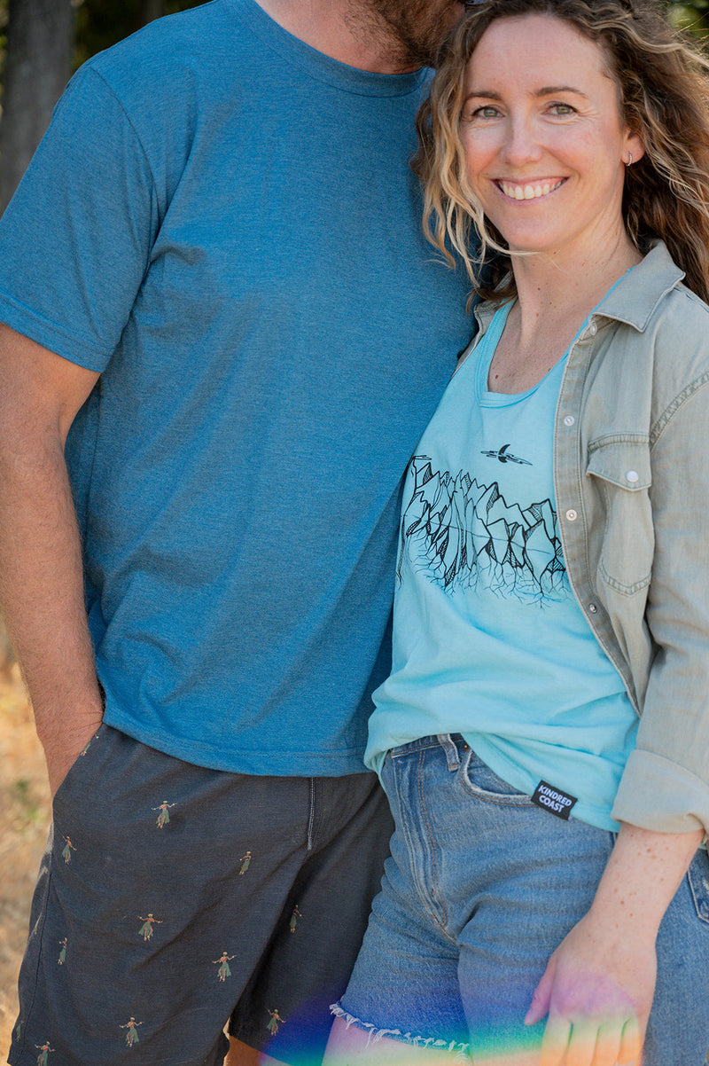 Unisex Eco Tee - Blank Apparel - Heather Teal-3