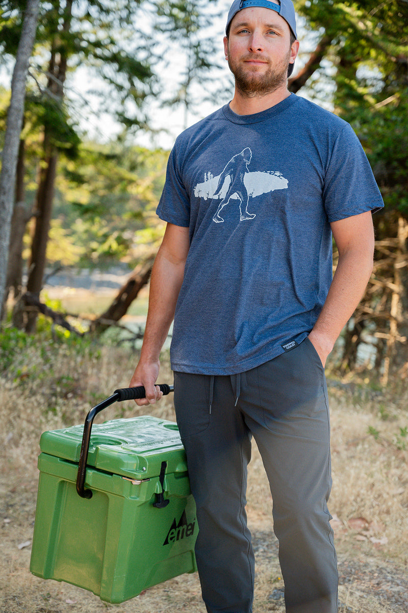 SASQUATCH VI- Unisex Eco Tee - Navy-1