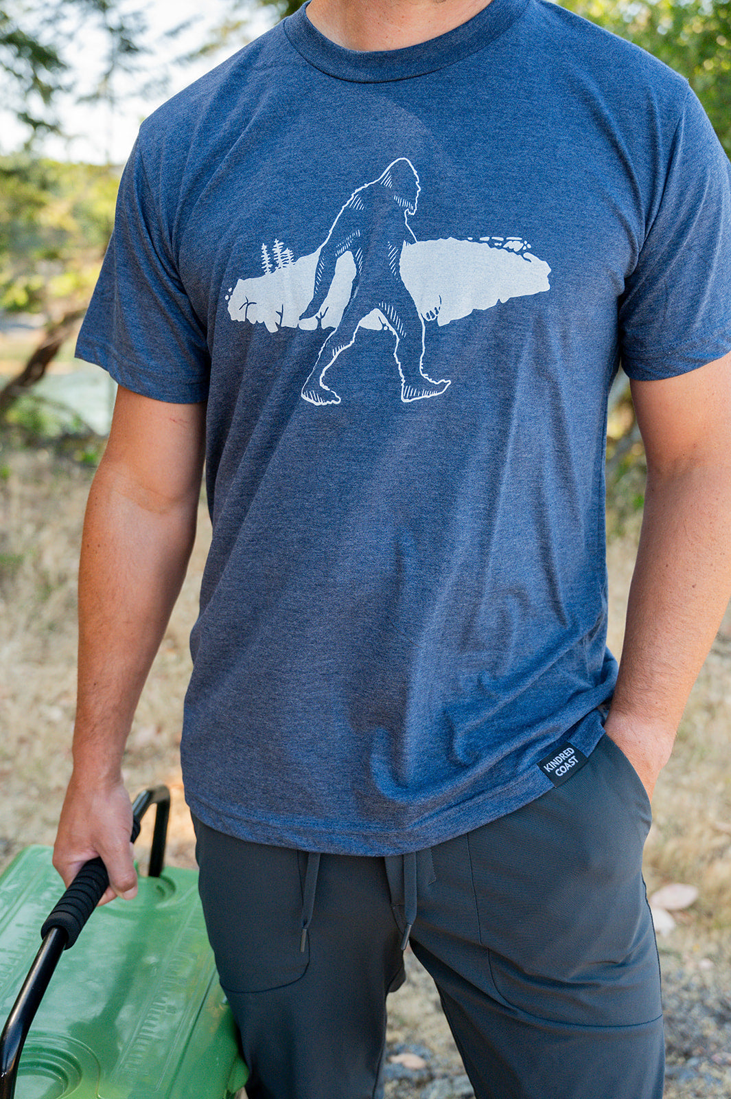 SASQUATCH VI- Unisex Eco Tee - Navy-3