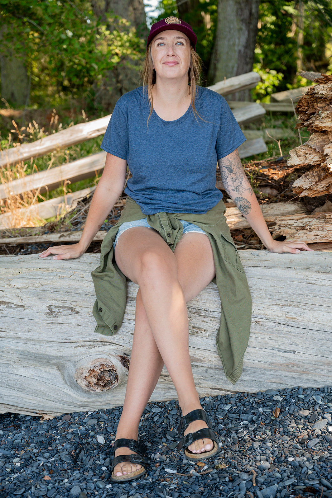 Women's Eco Tee - Blank Apparel - Heather Navy-1