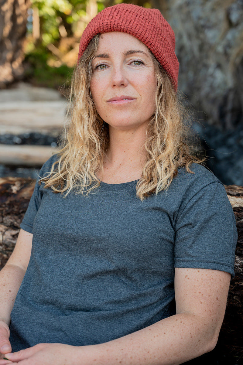 Women's Eco Tee - Blank Apparel - Heather Charcoal-1