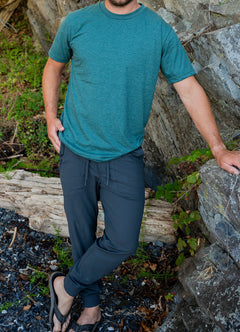 Unisex Eco Tee - Blank Apparel - Heather Green-4