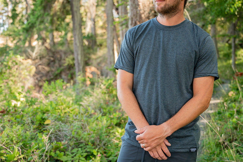 Unisex Eco Tee - Blank Apparel - Heather Charcoal-2