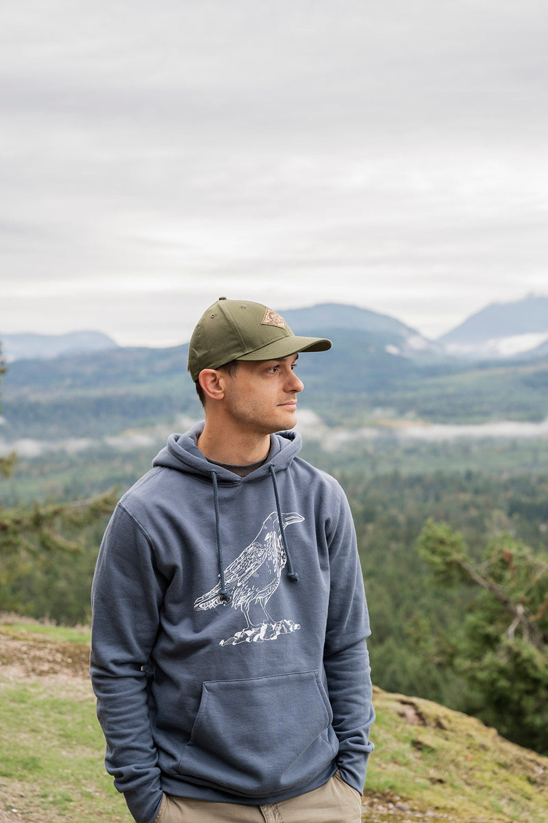 RAVEN Unisex Organic Cotton Hoodie - Slate Blue-1