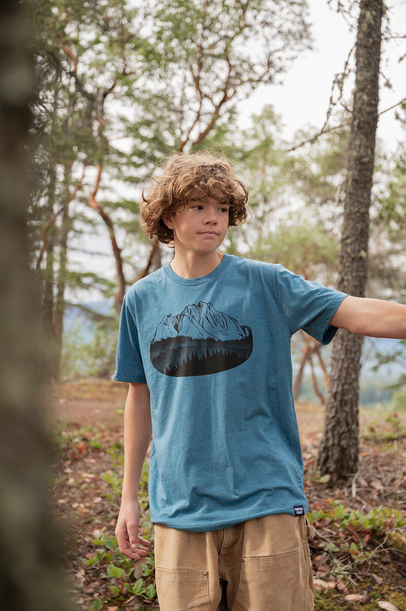 FLOATING ISLAND - Unisex Eco Tee - Heather Teal-1