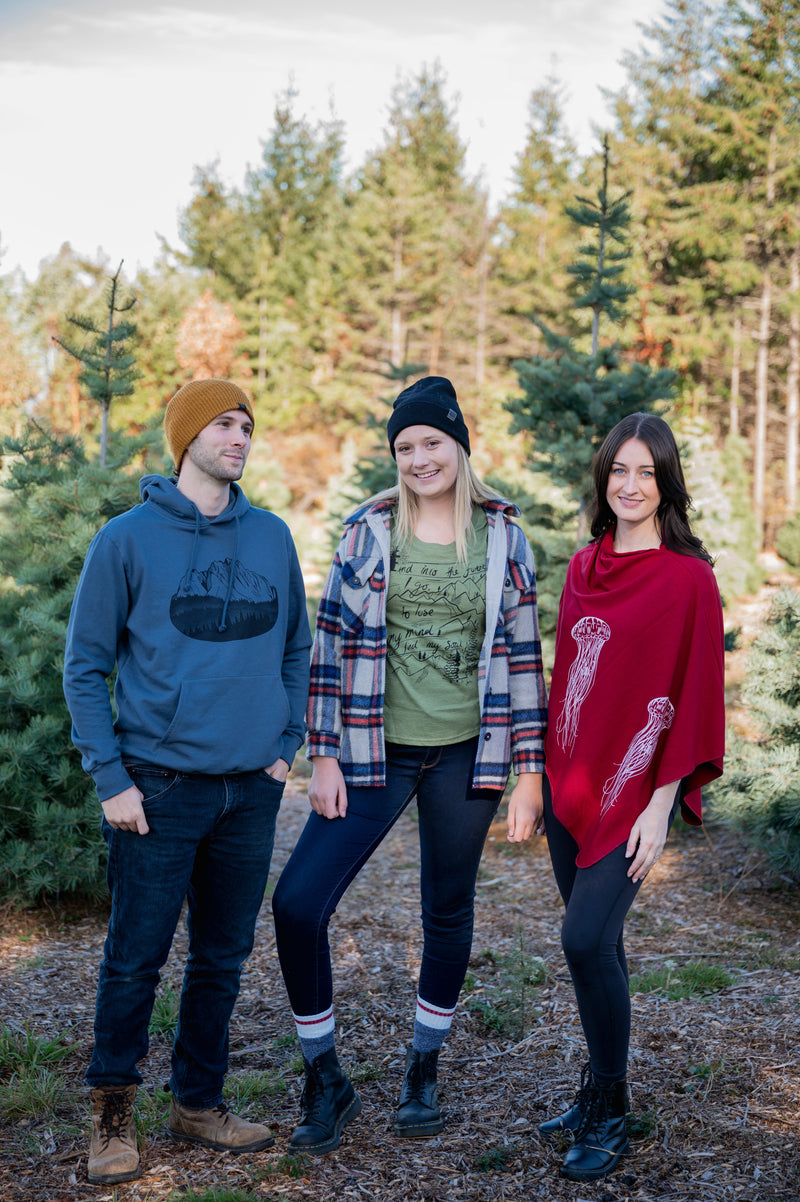 FLOATING ISLAND - Unisex Organic Cotton Hoodie Slate Blue-2