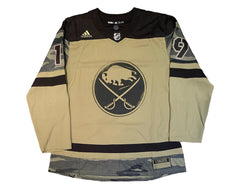 Peyton Krebs Autographed Buffalo Sabres Salute to Service Adidas Jersey-3
