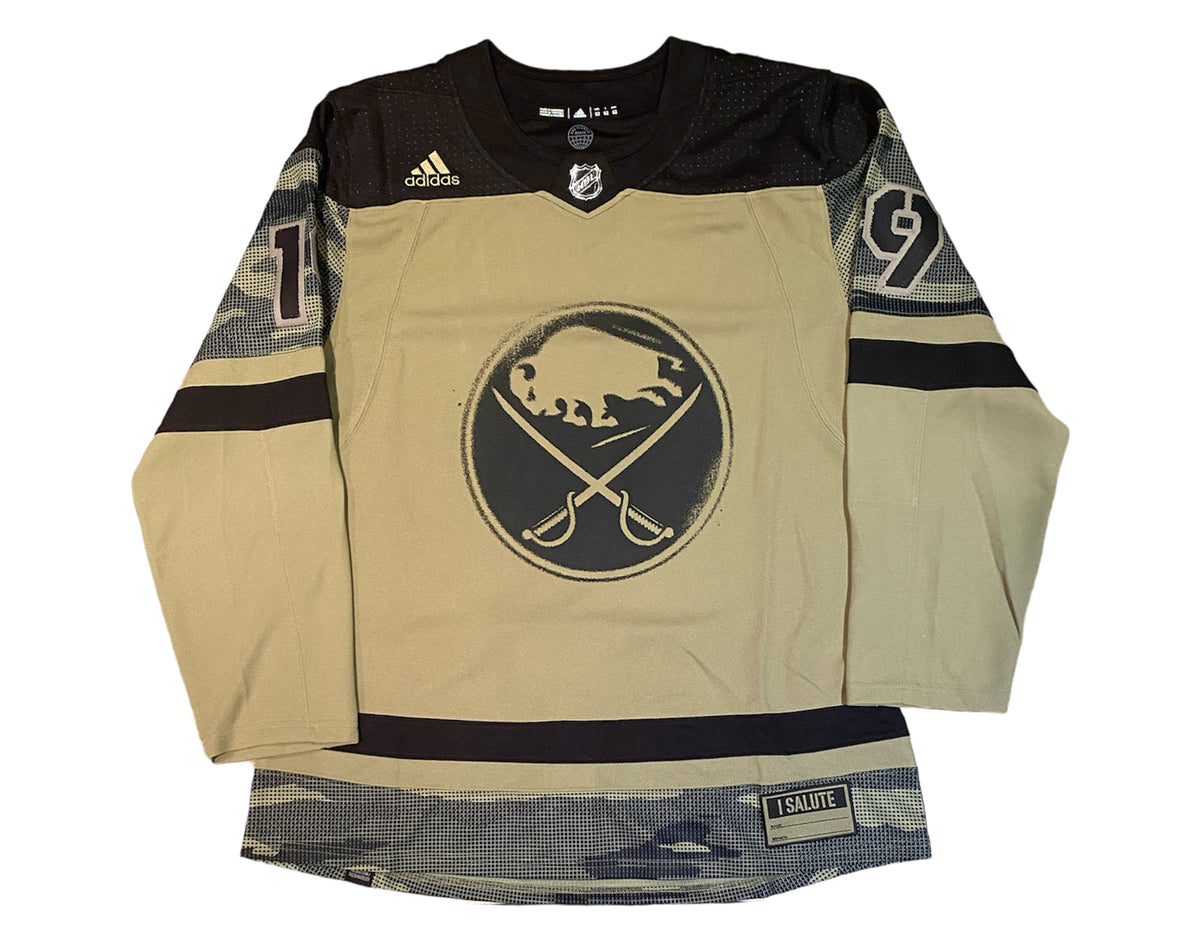 Peyton Krebs Autographed Buffalo Sabres Salute to Service Adidas Jersey-3