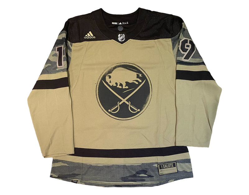 Peyton Krebs Autographed Buffalo Sabres Salute to Service Adidas Jersey-3