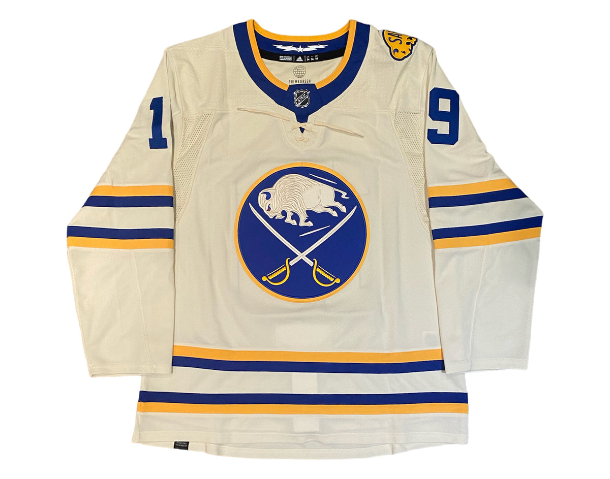 Peyton Krebs Autographed Buffalo Sabres 2022 Heritage Classic Adidas Jersey-3