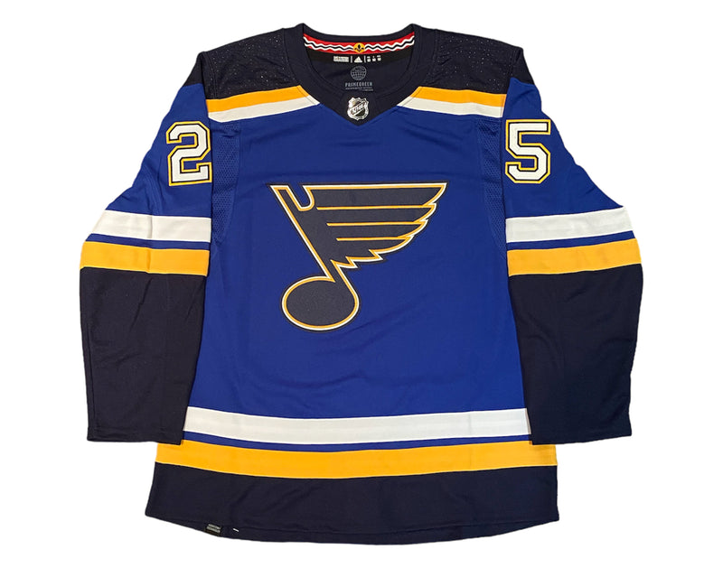 Jordan Kyrou Autographed St. Louis Blues Home Blue Adidas Jersey-3