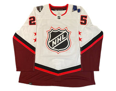 Camiseta Adidas blanca del Juego de Estrellas 2022 de los St. Louis Blues autografiada y dedicada por Jordan Kyrou-3