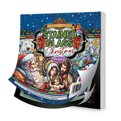The Square Little Book of Stained Glass Christmas-1