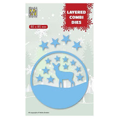 Nellie's Choice Layered Combi Dies Round Deer C-1