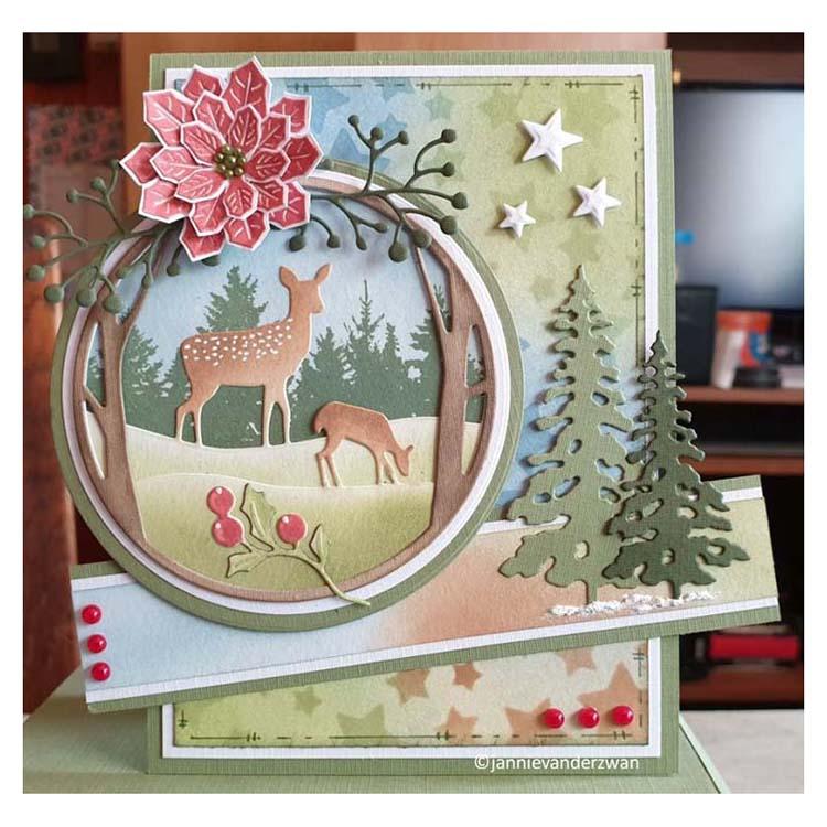 Nellie's Choice Layered Combi Dies Round Deer C-2