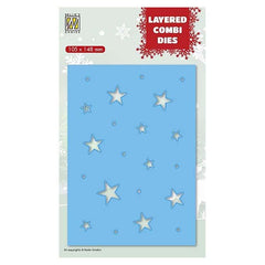 Nellie's Choice Layered Combi Dies Rectangle Stars C-1