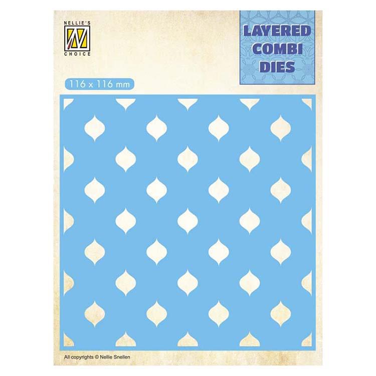 Nellie's Choice Layered Combi Dies Square Drops Layer C-1