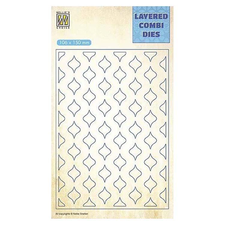Nellie's Choice Layered Combi Dies Eastern Oval Layer B-1
