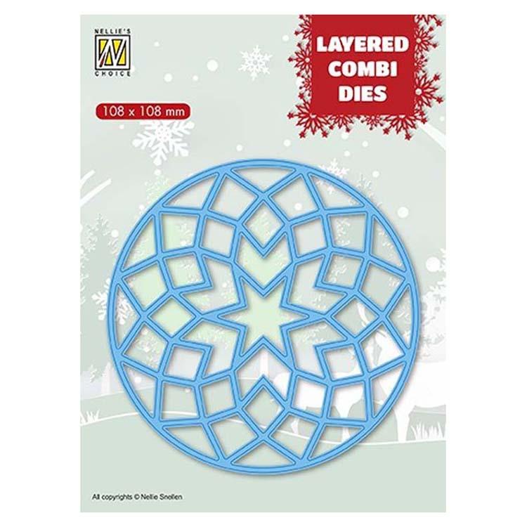 Nellie's Choice Layered Combi Dies Round Stars A-1