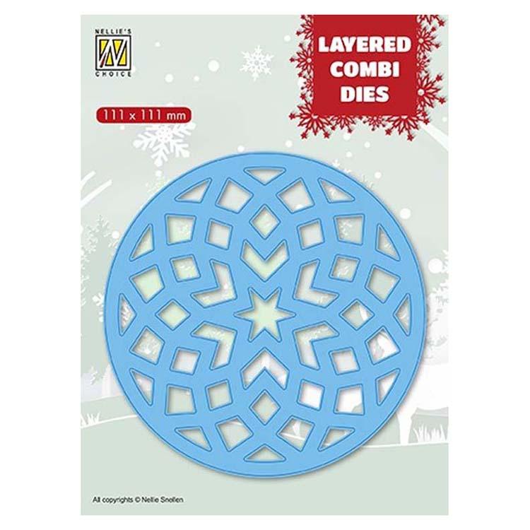 Nellie's Choice Layered Combi Dies Round Stars B-1