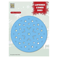 Nellie's Choice Layered Combi Dies Round Stars C-1