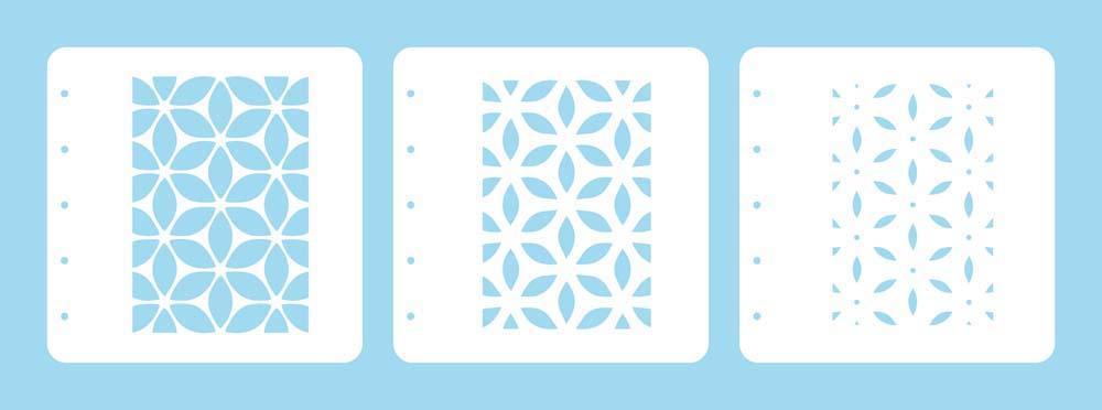 Layered combi stencil set (set of 3) Flower-1