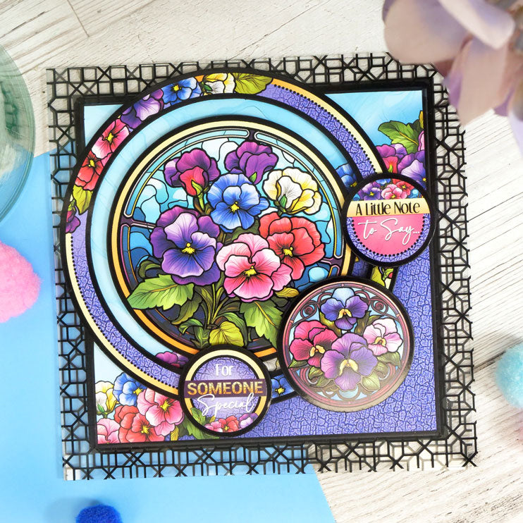 Stained Glass Florals Luxury Foiled Acetate-2