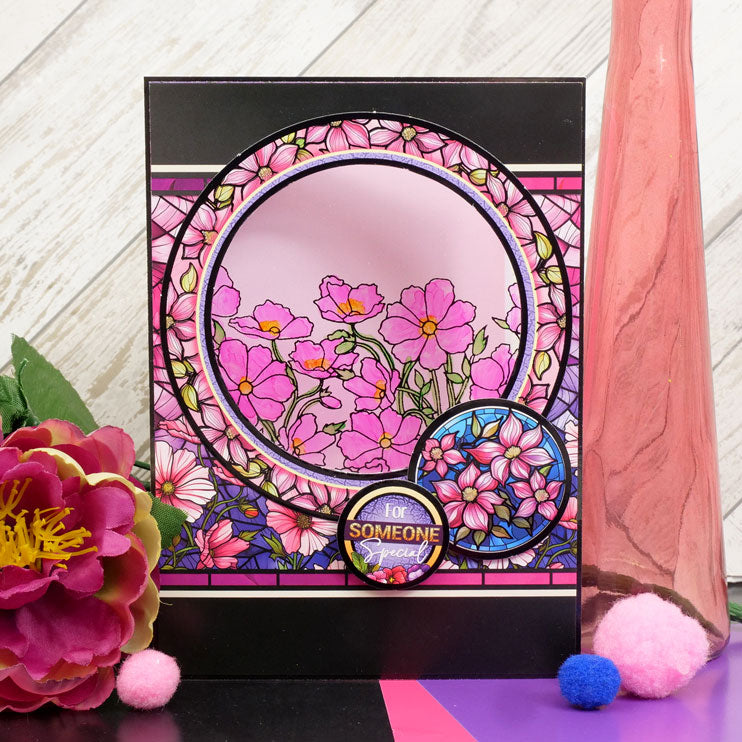 Stained Glass Florals Luxury Foiled Acetate-4