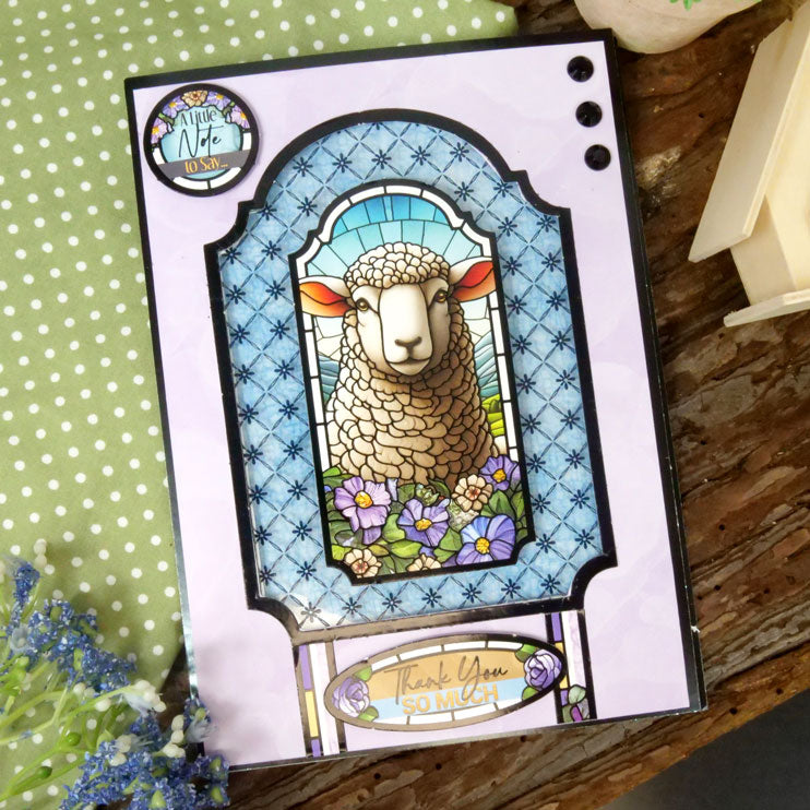 Stained Glass Wonderful Wildlife Luxury Foiled Acetate-3
