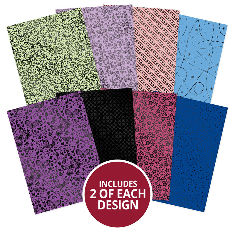 Midnight Foiled Edge-To-Edge Adorable Scorable Cardstock-1