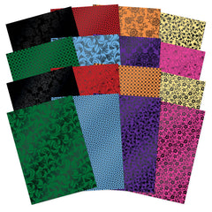 Stained Glass Florals Luxury Foiled Edge-to-Edge Cardstock-1
