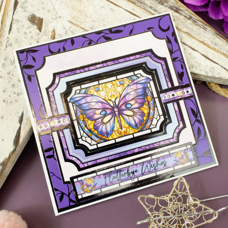 Stained Glass Mystical Worlds Luxury Foiled Edge-to-Edge Cardstock-4