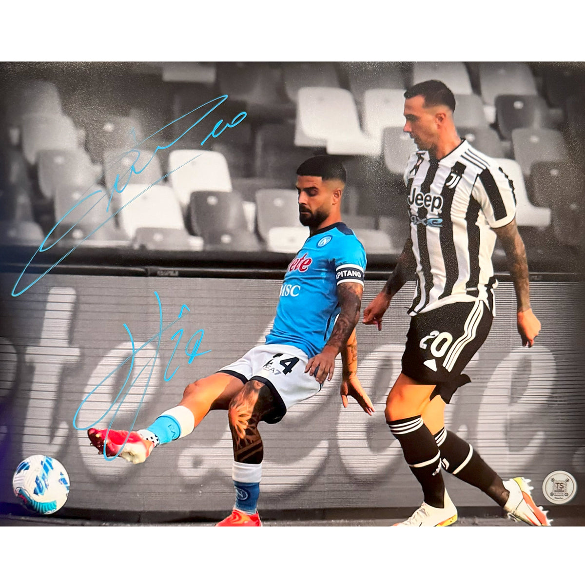 Lorenzo Insigne & Federico Bernardeschi Autographed Lorenzo Insigne & Federico Bernardeschi Autographed Juventus vs Napoli 11x14 Photo-1