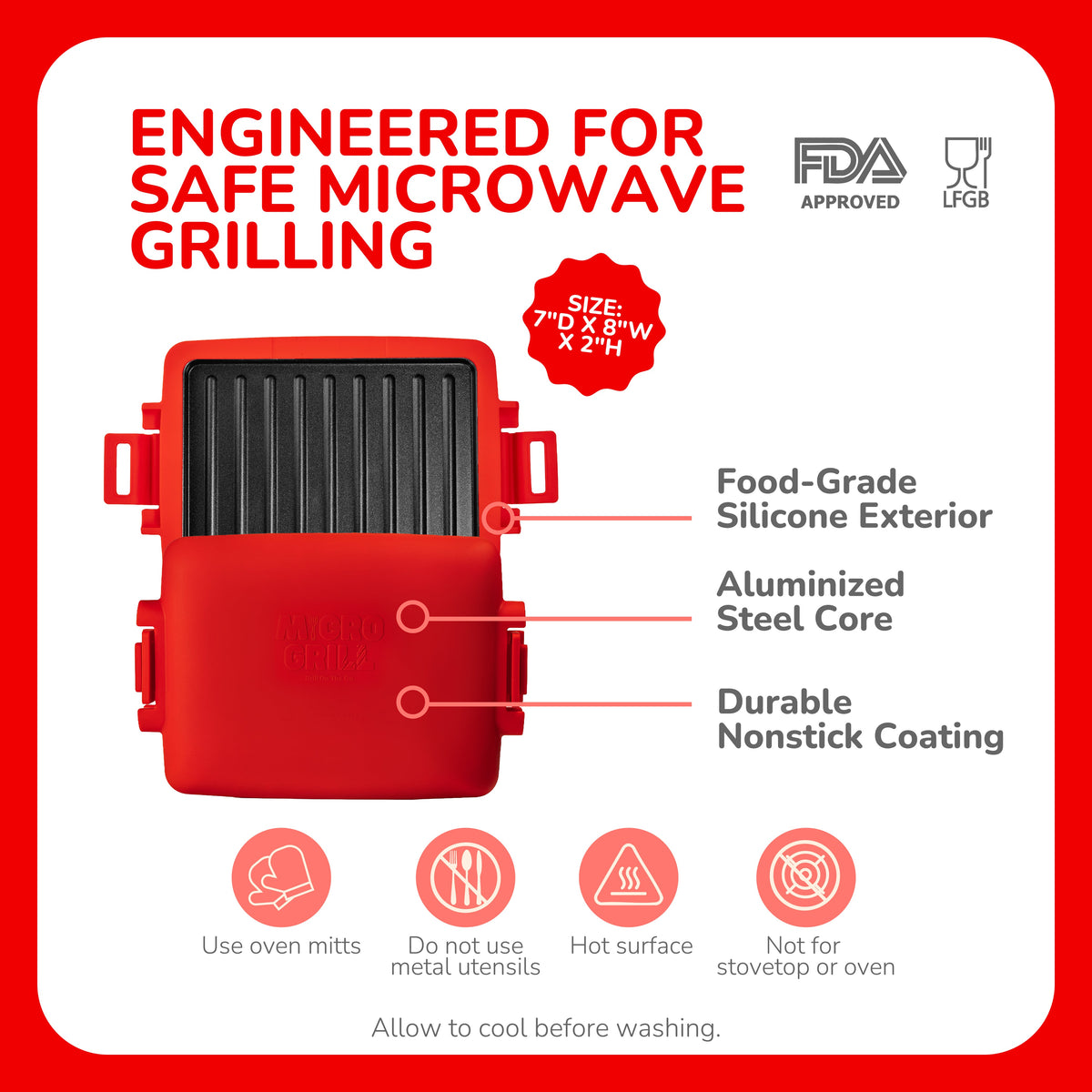 Micro Grill Max™ - Large Microwave Grill & Sandwich Maker-6