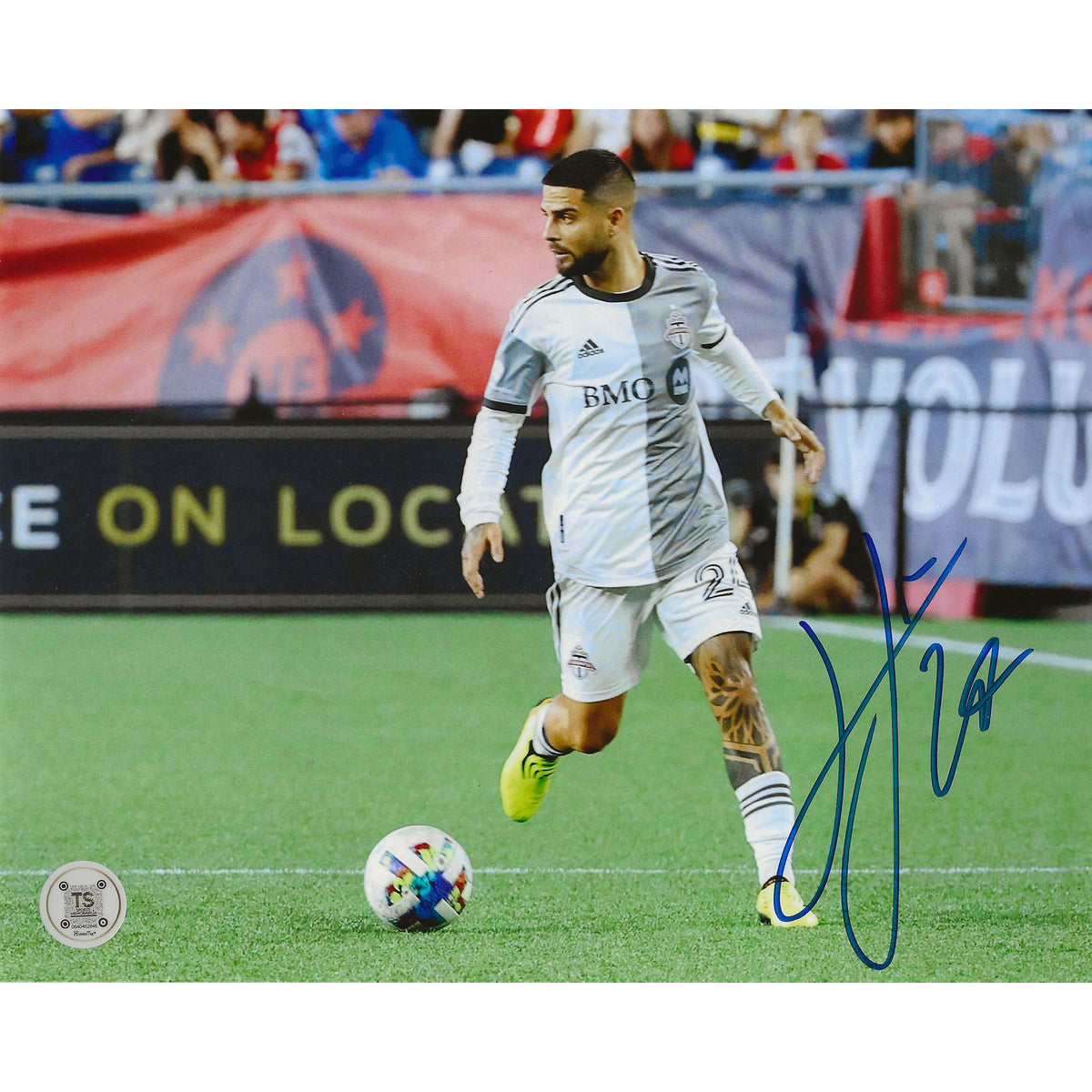 Lorenzo Insigne Autographed Toronto FC Dribbling 8x10 Photo-1