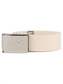 Loviah 'Chrome' Webbing Belt - Cream-1