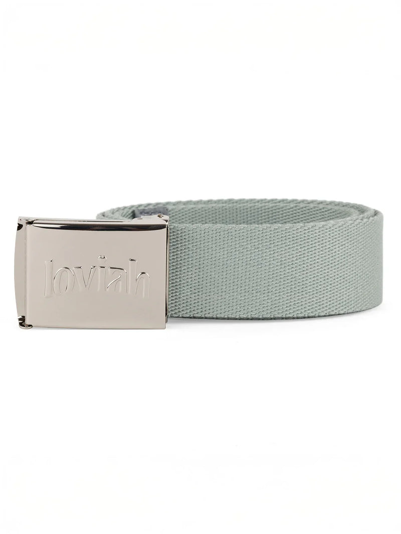 Loviah 'Chrome' Webbing Belt - Steel-1