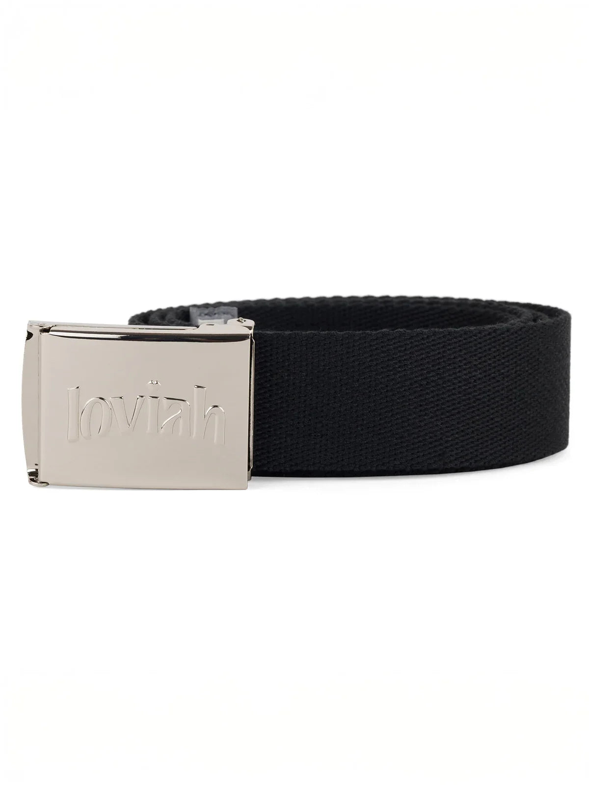 Loviah 'Chrome' Webbing Belt - Black-1